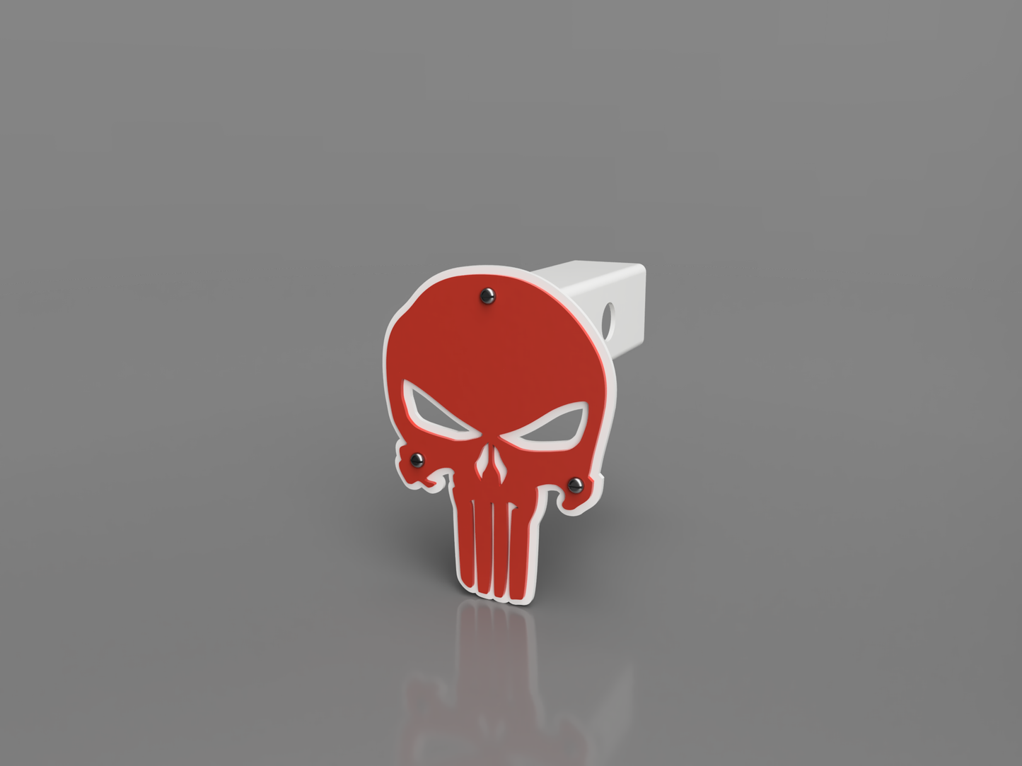 Punisher Hitch Cover 2 Layer | 2" Receiver | Raw or Powder Coated